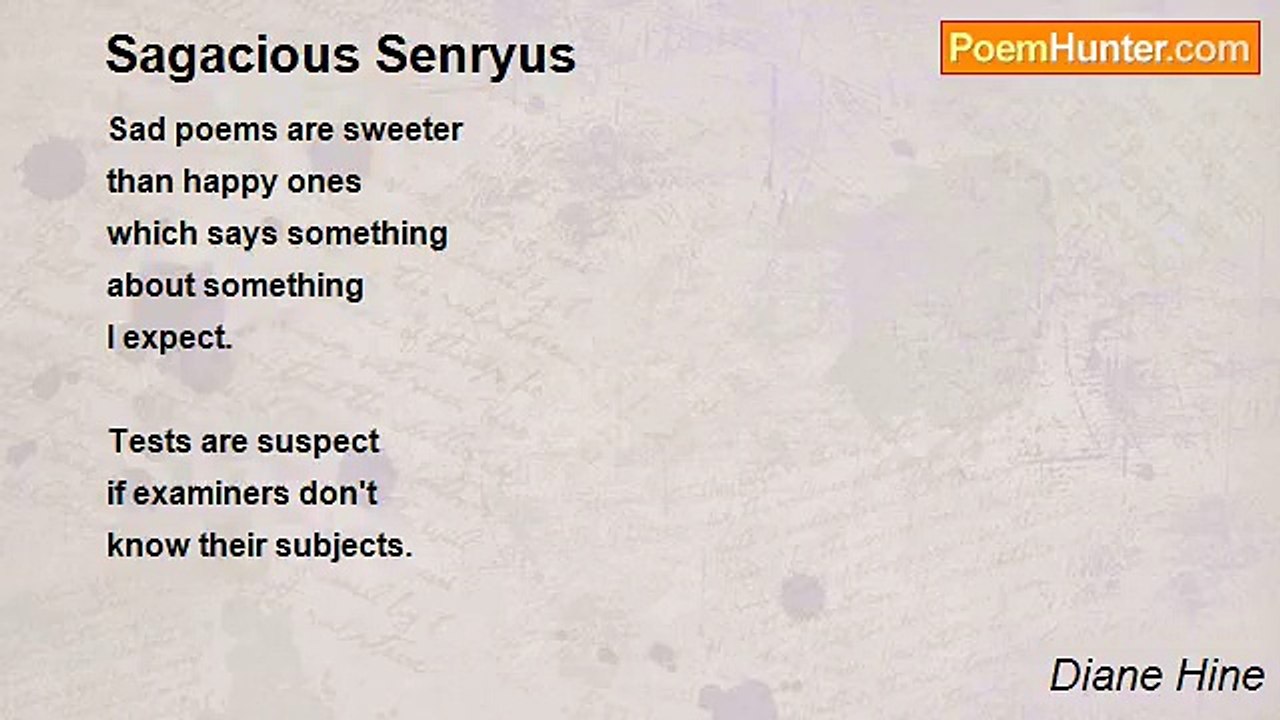 Diane Hine - Sagacious Senryus