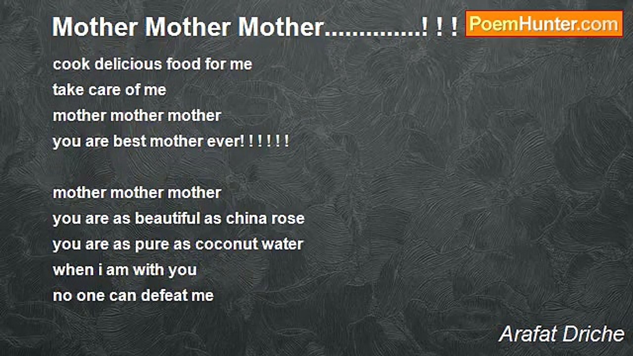 Arafat Driche - Mother Mother Mother..............! ! !