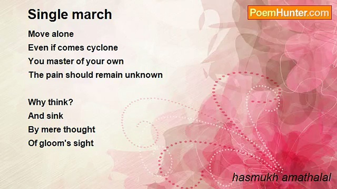 hasmukh amathalal - Single march