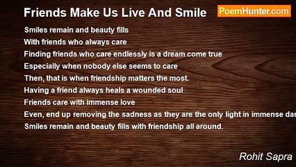 Rohit Sapra - Friends Make Us Live And Smile