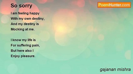 gajanan mishra - So sorry