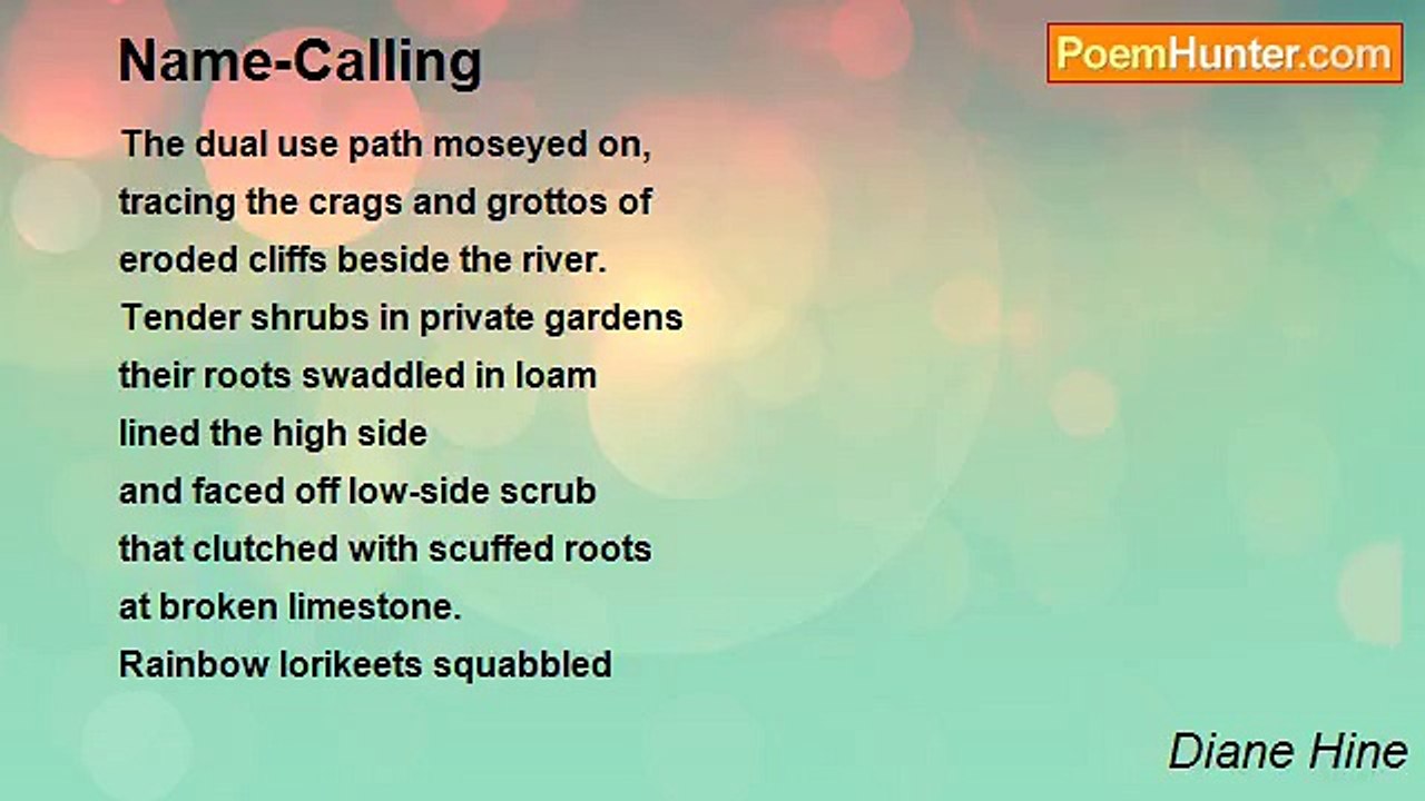 Diane Hine - Name-Calling