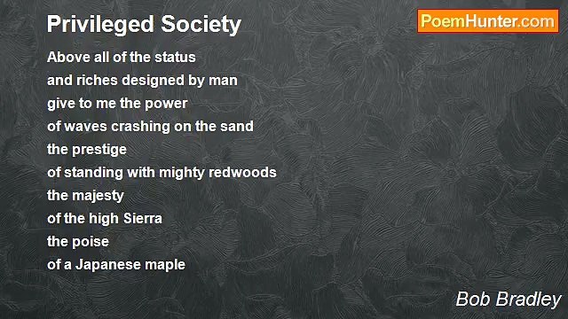 Bob Bradley - Privileged Society