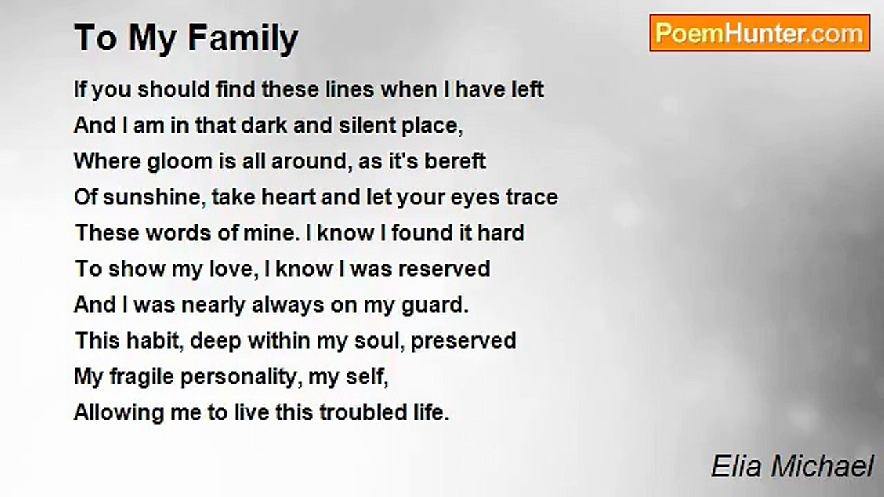 Elia Michael - To My Family