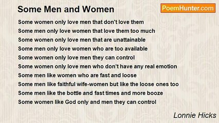 Lonnie Hicks - Some Men and Women