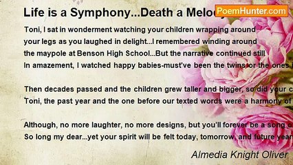 Almedia Knight Oliver - Life is a Symphony...Death a Melody