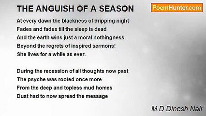 M.D Dinesh Nair - THE ANGUISH OF A SEASON