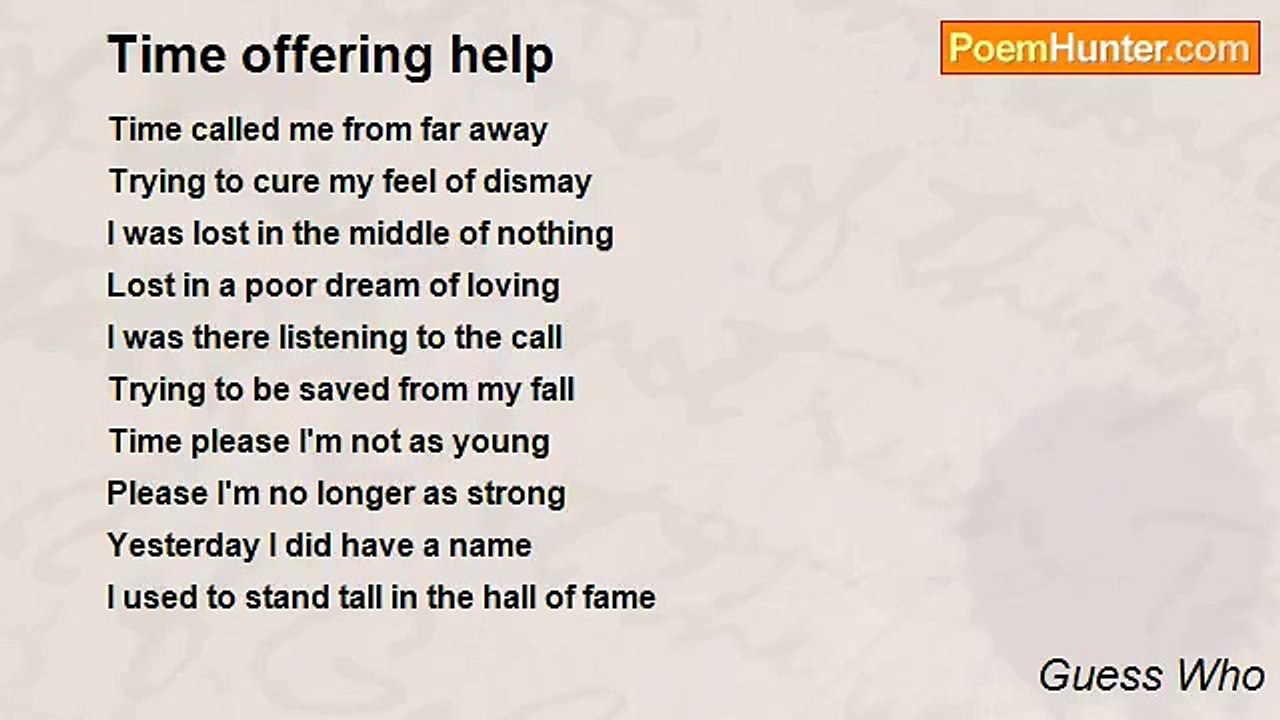 Guess Who - Time offering help