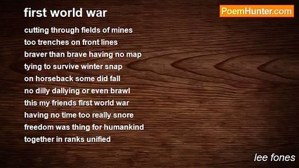 lee fones - first world war