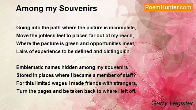 Gerry Legister - Among my Souvenirs