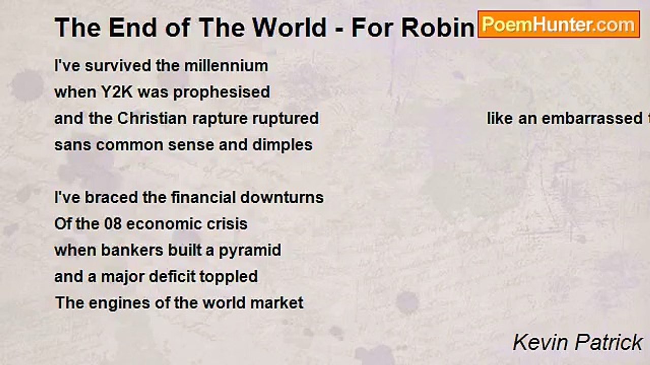 Kevin Patrick - The End of The World - For Robin Williams