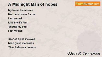 Udaya R. Tennakoon - A Midnight Man of hopes