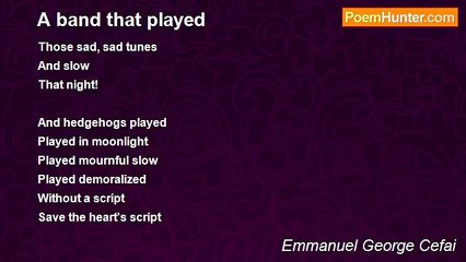 Emmanuel George Cefai - A band that played