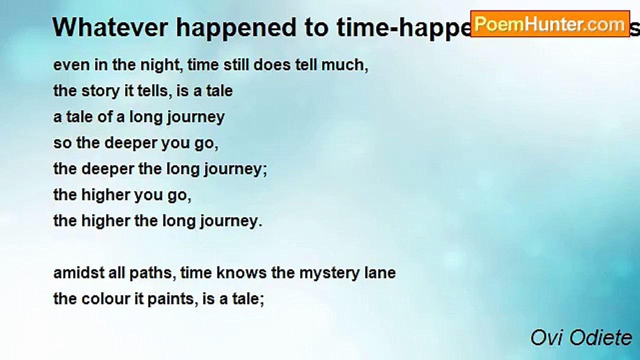Ovi Odiete - Whatever happened to time-happened...