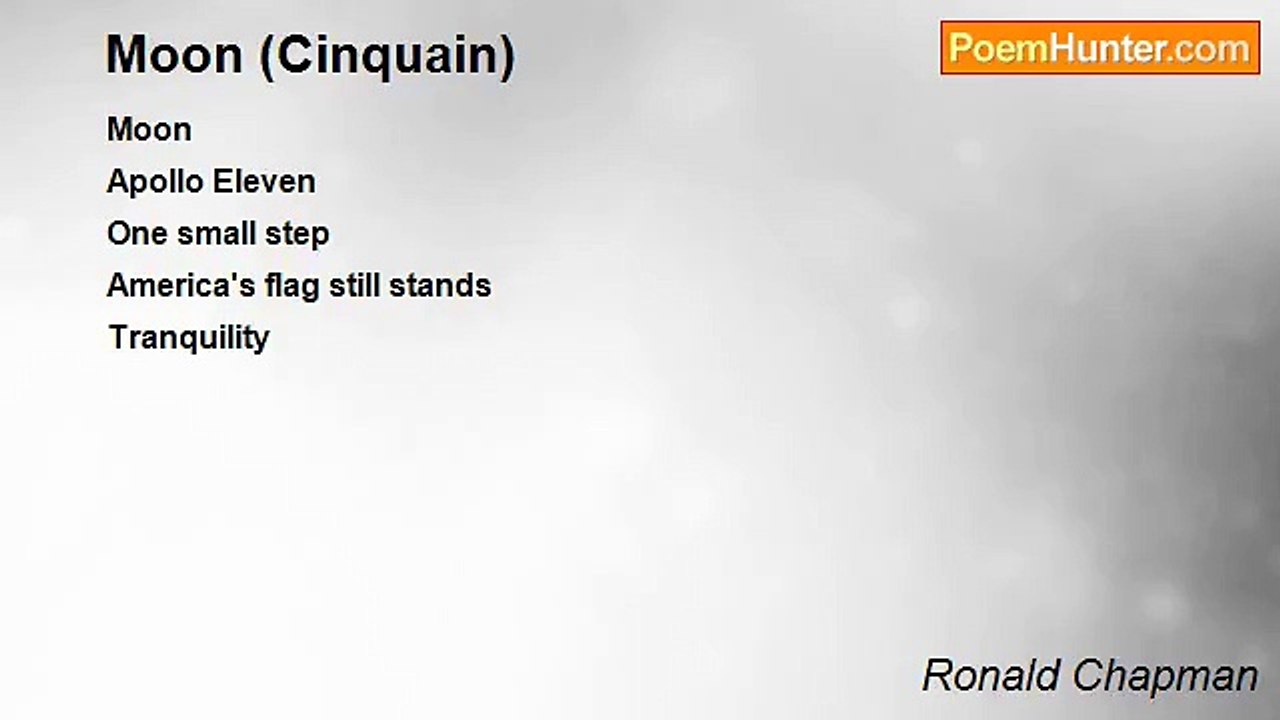 Ronald Chapman - Moon (Cinquain)