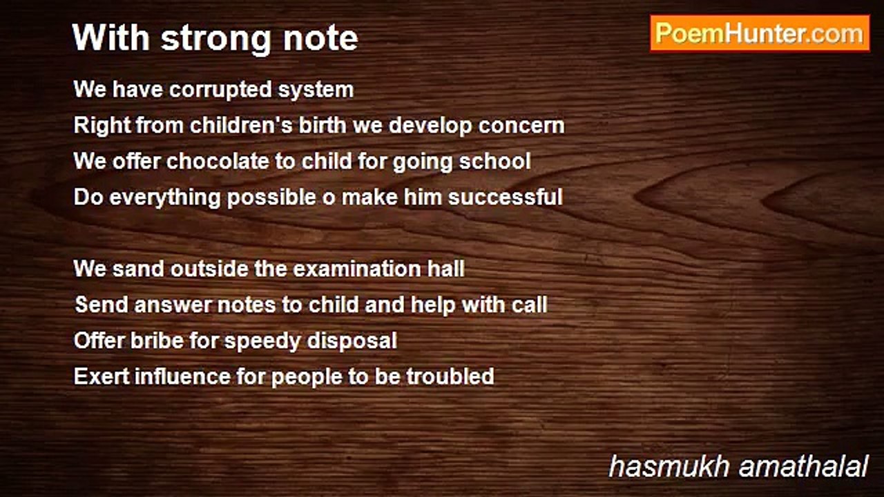 hasmukh amathalal - With strong note
