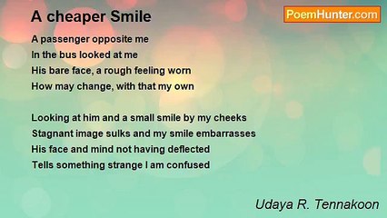 Udaya R. Tennakoon - A cheaper Smile