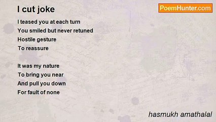 hasmukh amathalal - I cut joke