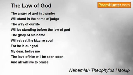 Nehemiah Theophylus Haokip - The Law of God