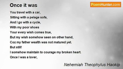 Nehemiah Theophylus Haokip - Once it was