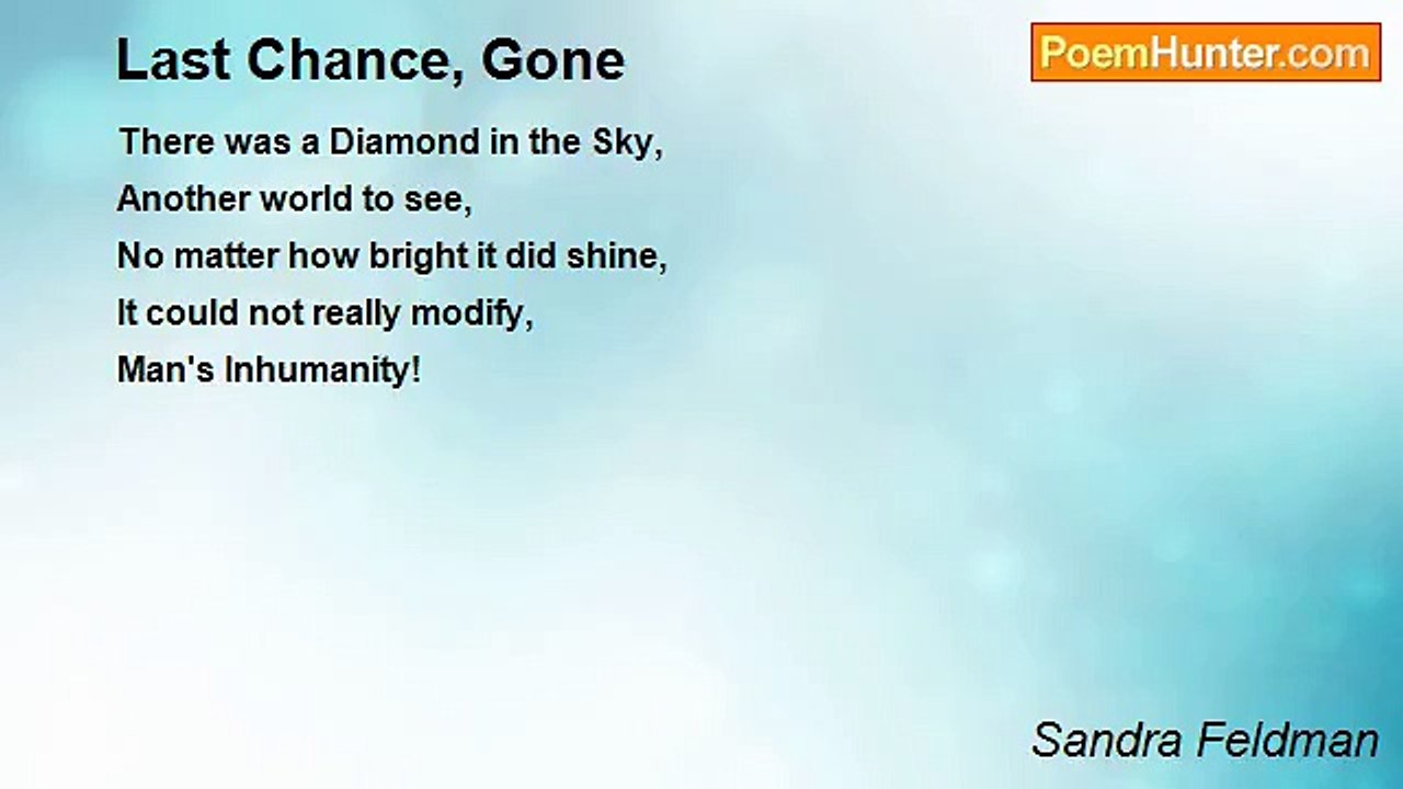 Sandra Feldman - Last Chance, Gone