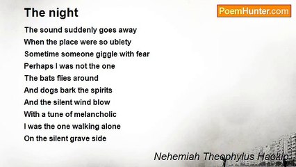 Nehemiah Theophylus Haokip - The night