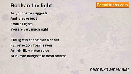 hasmukh amathalal - Roshan the light