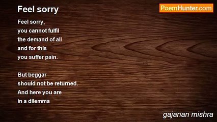 gajanan mishra - Feel sorry
