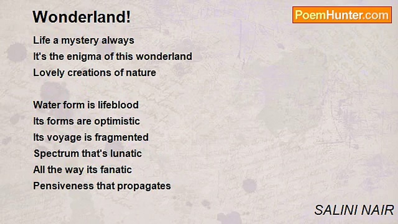 SALINI NAIR - Wonderland!