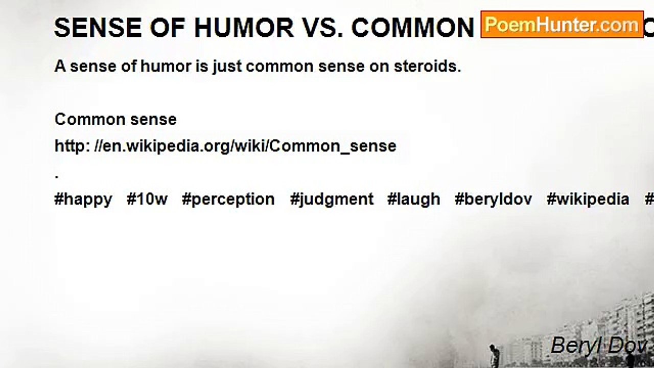 Beryl Dov - SENSE OF HUMOR VS. COMMON SENSE 10...