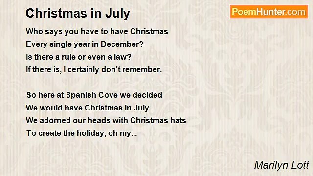 Marilyn Lott - Christmas in July