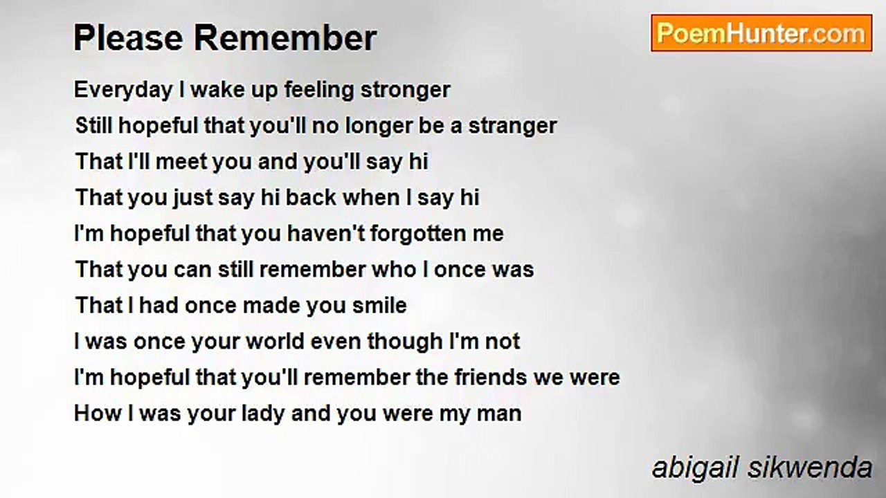 abigail sikwenda - Please Remember