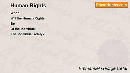 Emmanuel George Cefai - Human Rights