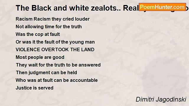 Dimitri Jagodinski - The Black and white zealots.. Reality in Ferguson