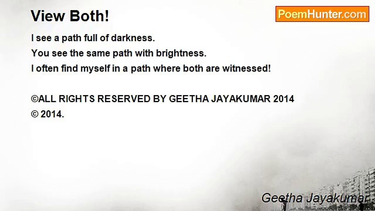 Geetha Jayakumar - View Both!