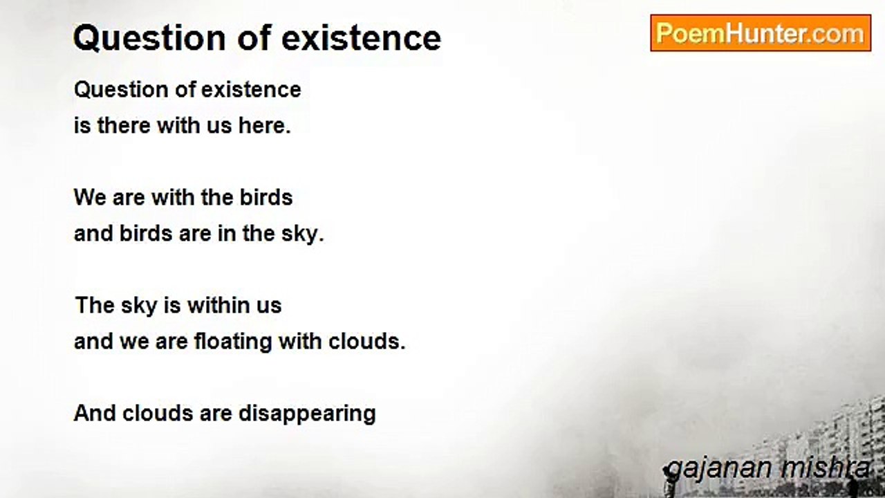 gajanan mishra - Question of existence