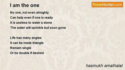 hasmukh amathalal - I am the one