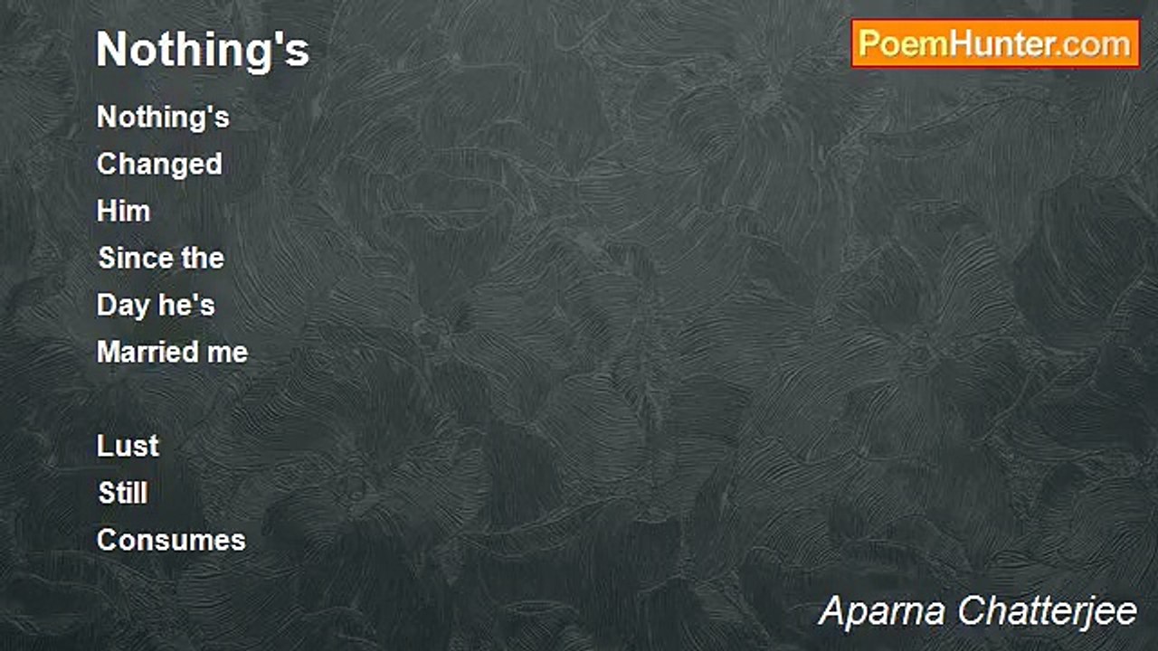 Aparna Chatterjee - Nothing's