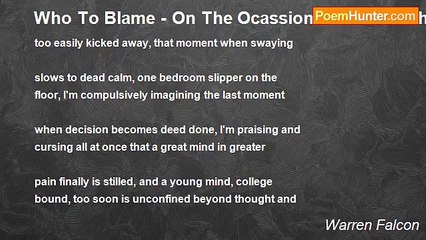 Warren Falcon - Who To Blame - On The Ocassion Of The Deaths of Robin Williams and Michael Brown