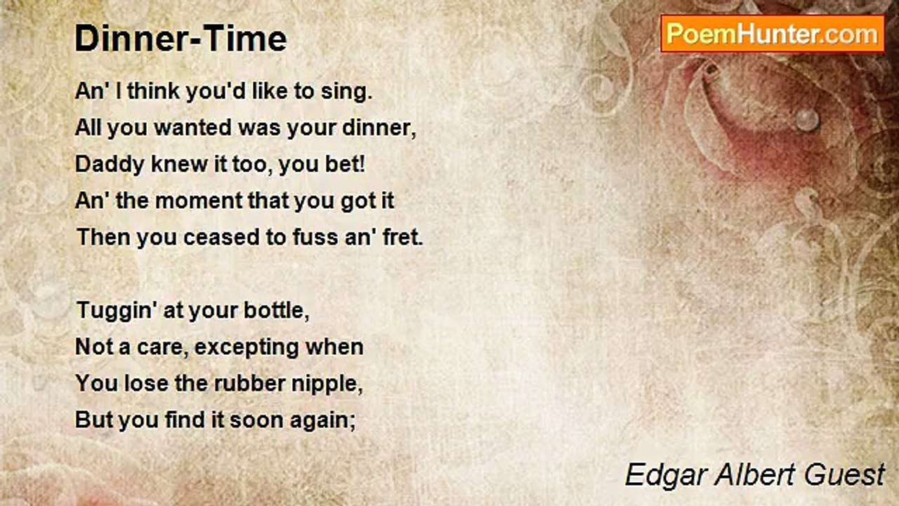 Edgar Albert Guest - Dinner-Time