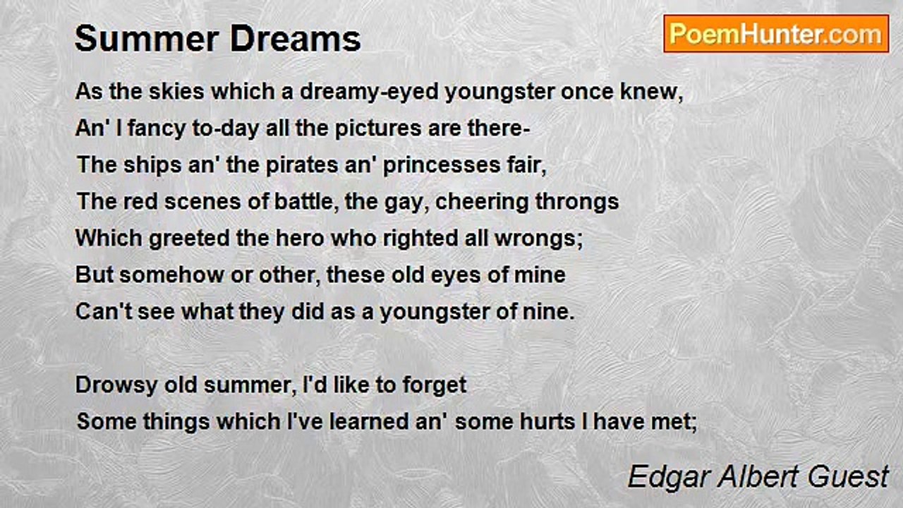 Edgar Albert Guest - Summer Dreams