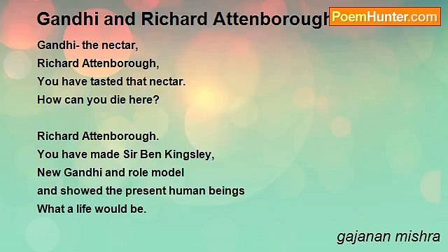 gajanan mishra - Gandhi and Richard Attenborough