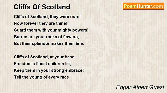 Edgar Albert Guest - Cliffs Of Scotland