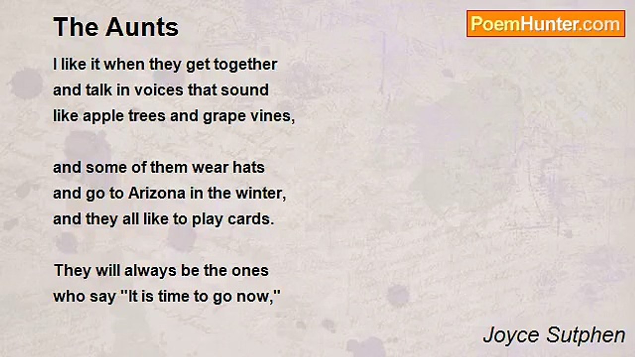 Joyce Sutphen - The Aunts