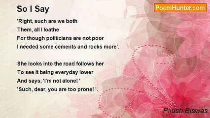 Pijush Biswas - So I Say