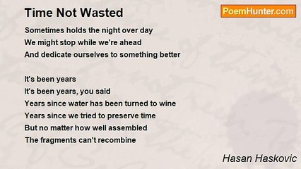 Hasan Haskovic - Time Not Wasted