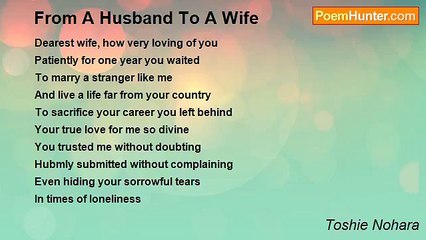 Toshie Nohara - From A Husband To A Wife