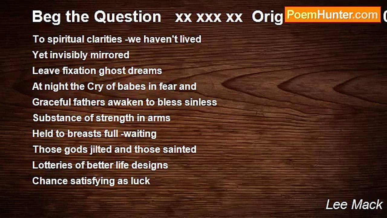 Lee Mack - Beg the Question   xx xxx xx  Origin...