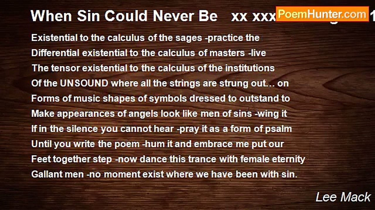 Lee Mack - When Sin Could Never Be   xx xxx xx...