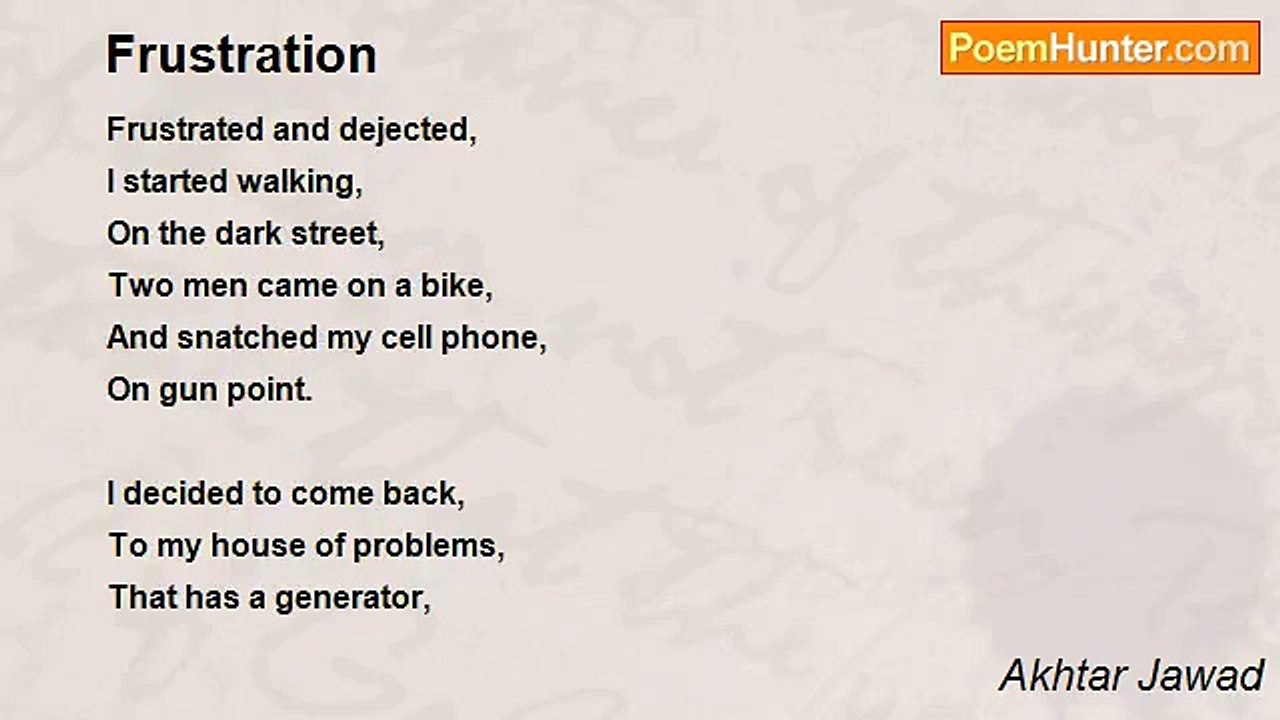 Akhtar Jawad - Frustration